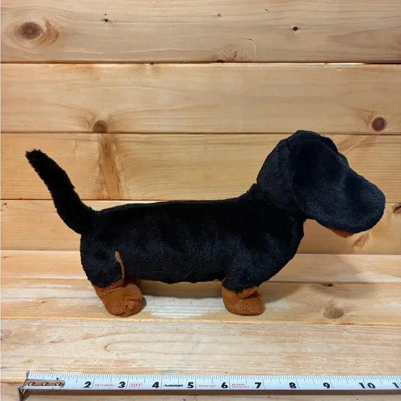 Jellycat FREDDIE SAUSAGE DOG 11" Black Retired Dachshund - Picture 4 of 11